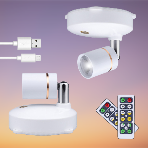 Skanto | Smart LED Fjernkontroll Oppladbart Spotlys