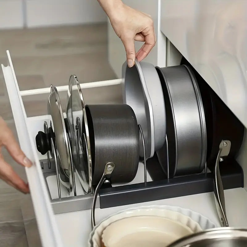 NeatStack Kjøkkenutstyr Organizer Justerbar Plassbesparende Oppbevaring | Skanto