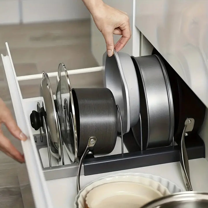 NeatStack Kjøkkenutstyr Organizer Justerbar Plassbesparende Oppbevaring | Skanto