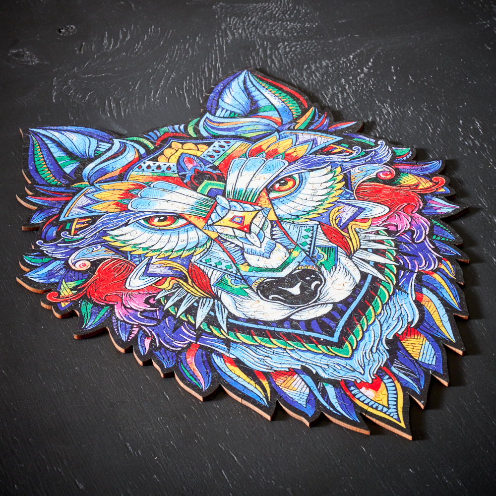 MajesticWolf Puslespill – Premium Tre Jigsaw Puslespill Skanto