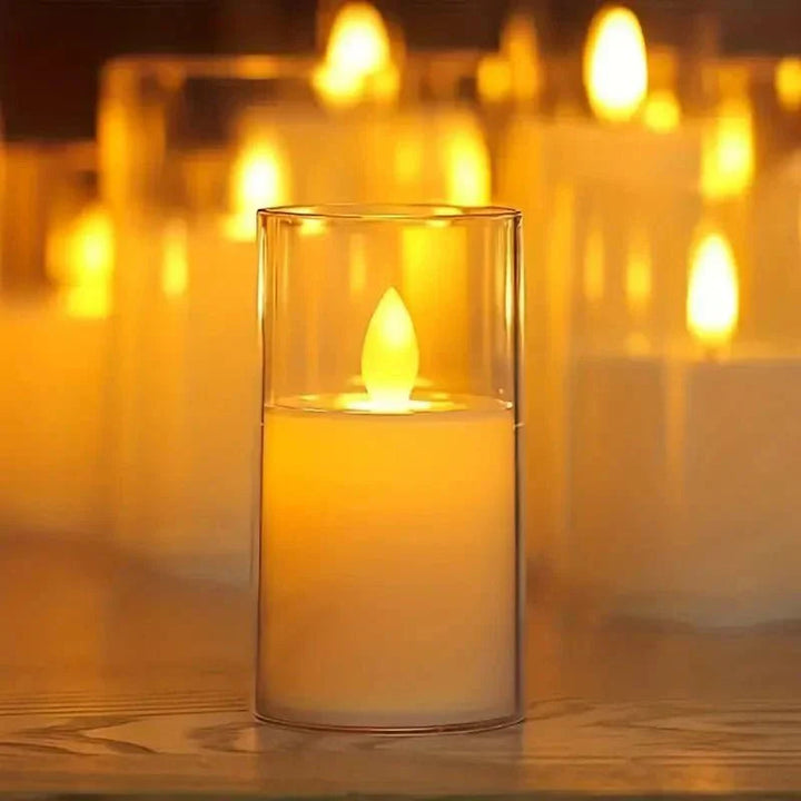 LED lys med fjernkontroll og timer i glassdesign | Skanto