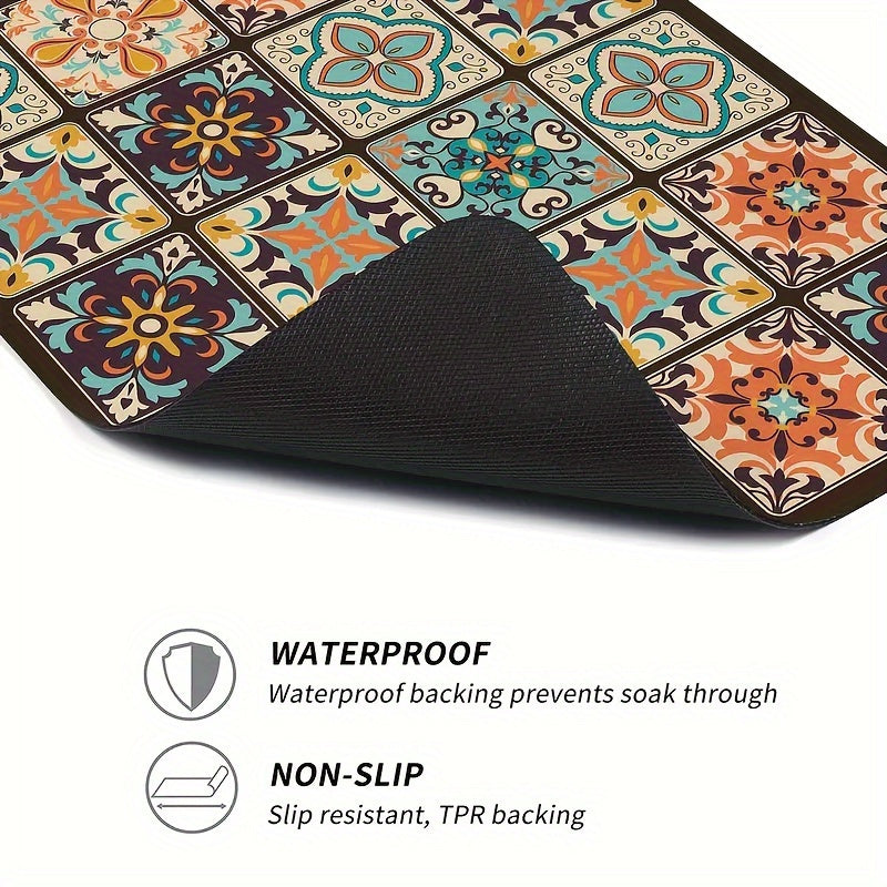 Vaskemaskin Deksel Matte Retro Mosaikk | Skanto