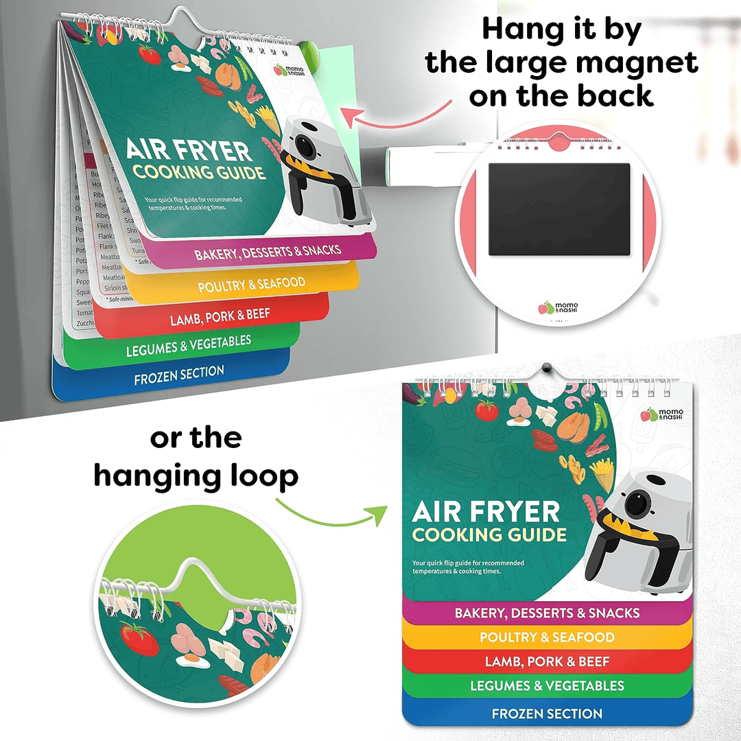 Skanto | Air Fryer Juksundervisning Magneter Matlagingsinstruksjonshefte
