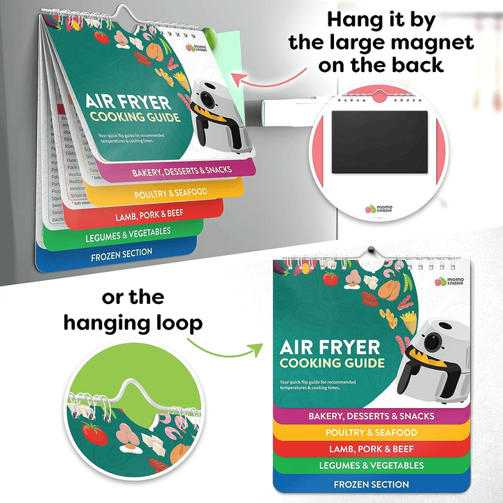 Skanto | Air Fryer Juksundervisning Magneter Matlagingsinstruksjonshefte