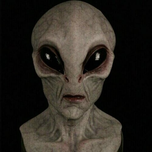 Realistisk Alien-maske – Lateks- og silikon-Halloween-maske for cosplay og fester | Skanto