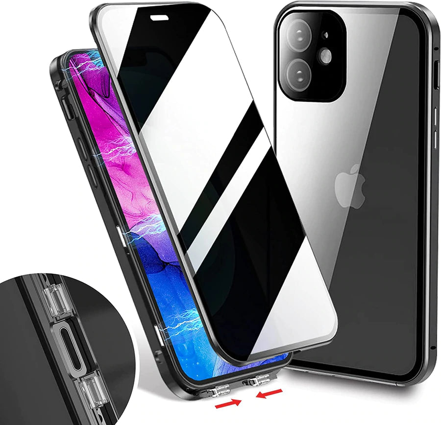 Skanto | Magnetisk herdet glass dobbeltsidig passende for iPhone