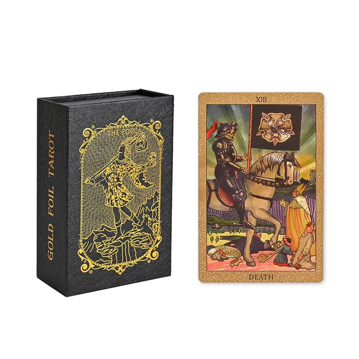Skanto | Utforsk den mystiske verden av tarot Gullfarget tarot