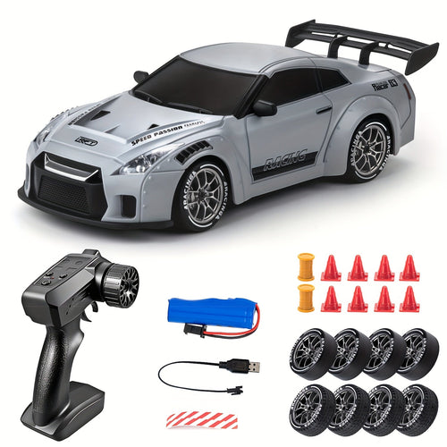 Skanto | Ultimate 1:24 RC Driftcar med LED-hjul – Oppladbar 4WD racing leketøy