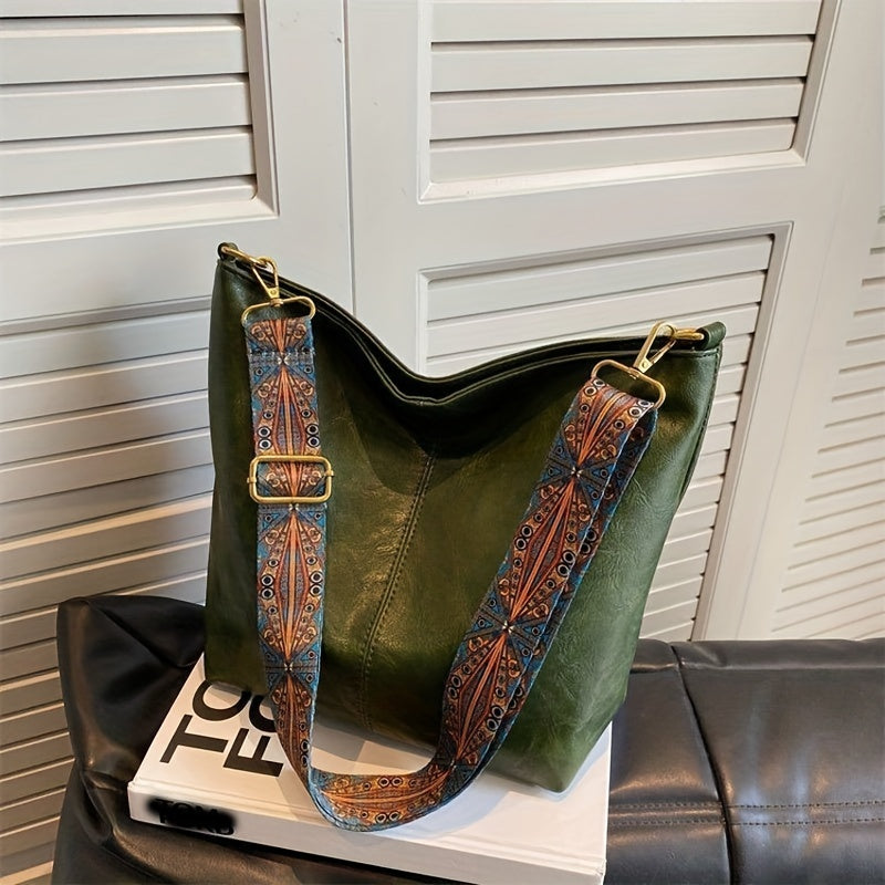 Skanto | CityPure PU Messengerbag – Hvit Urban Skulderveske med Glidelås