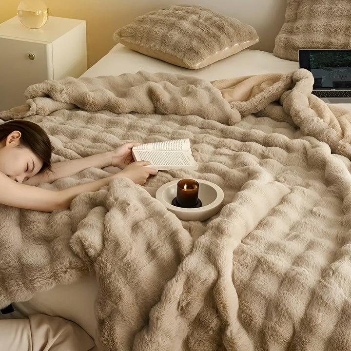 Fleece og fleece-lue – Ekstra myk og varm | Perfekt for sofa og soverom