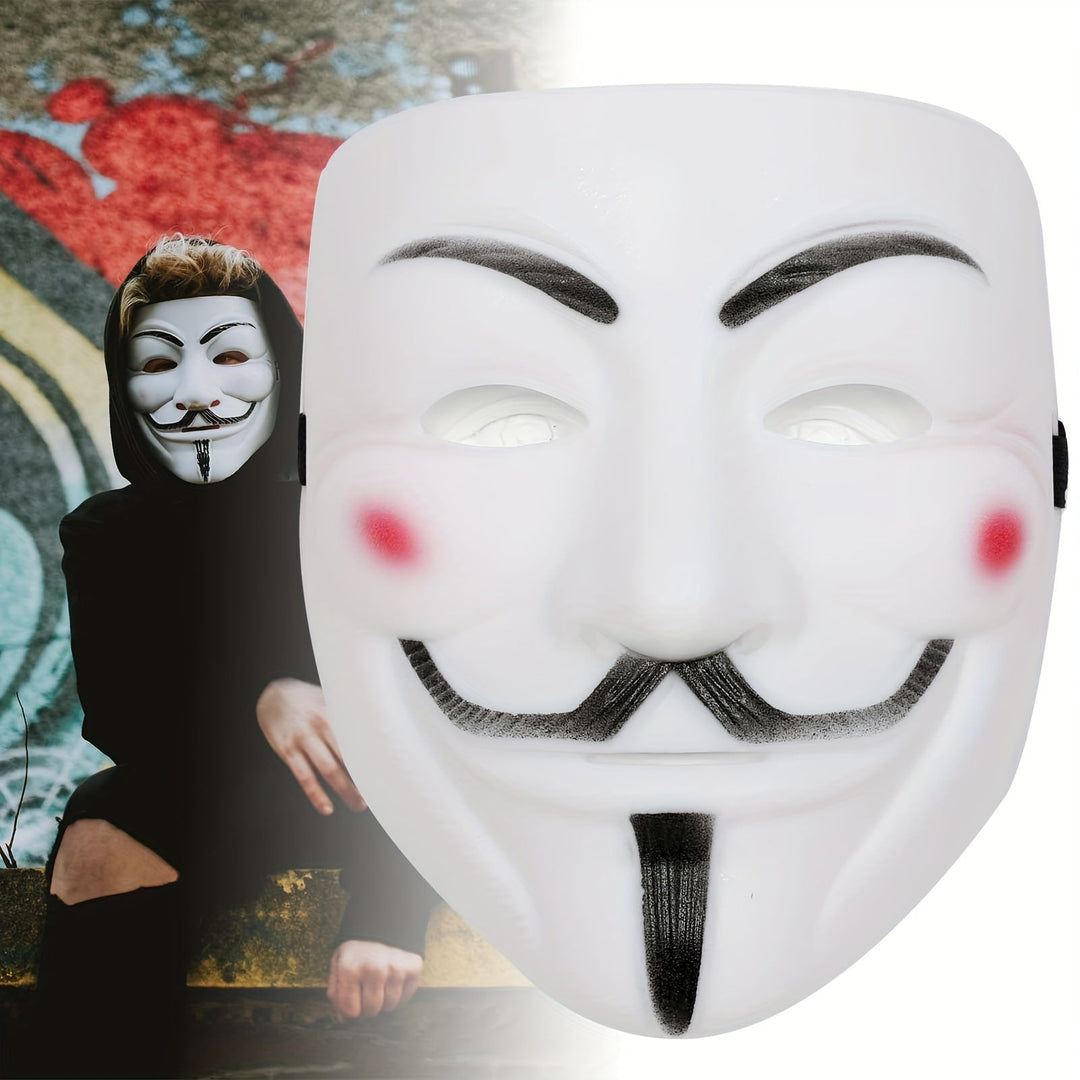 Skanto | Men’s Full Face Plastic Halloween Mask | Anonymous Cosplay