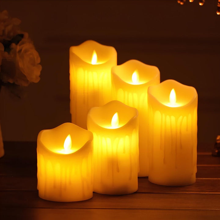 Skanto | LED Lys LumiFlame | Flammende Ekte Voks Effekt | Sikker & Energisparende | Ulike Størrelser & Design