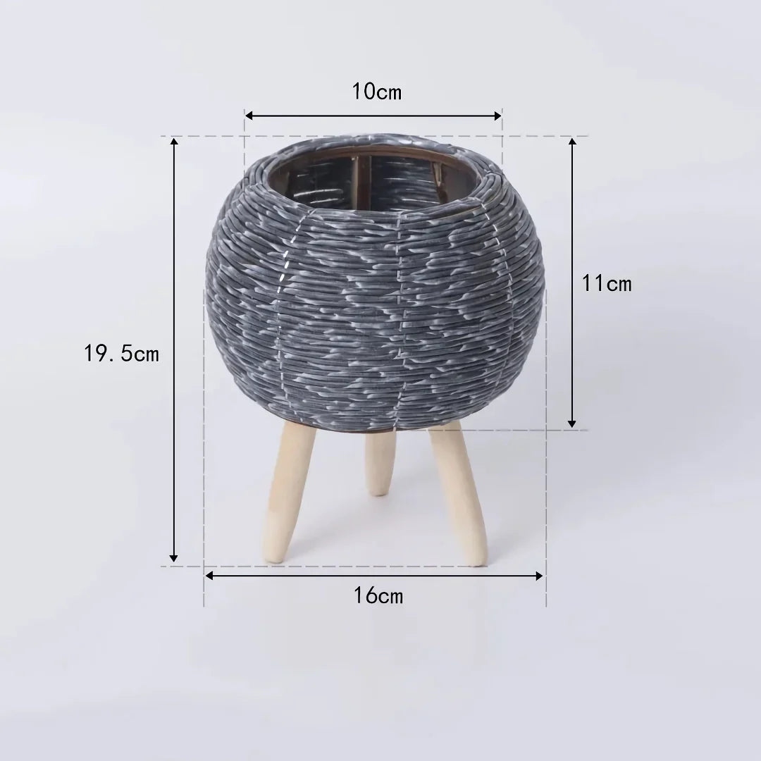 Skanto | Nordisk Håndvevd Imitaasjon Rattan Blomsterpotte