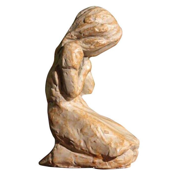 Skanto | Sweet Hour of Prayer, vakker håndstøpt inspirerende skulptur av en bønnende kvinne