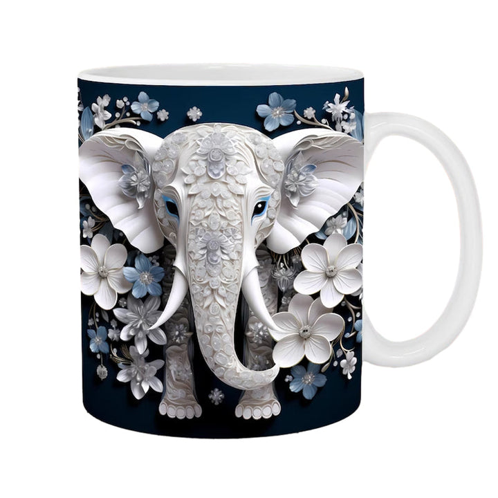 3D Elefant Blomster Kopp | Skanto