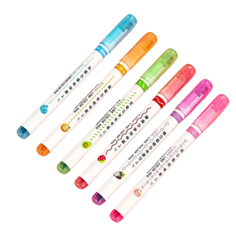 Skanto | BESTE GAVER TIL BARN - Dual Tip Markers med 6 forskjellige kurveformer fine spisser