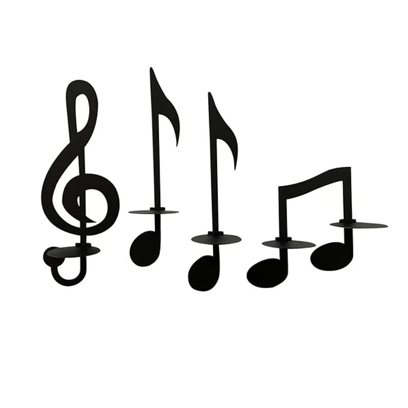 Skanto | Svart Musikknoter Vegglampe