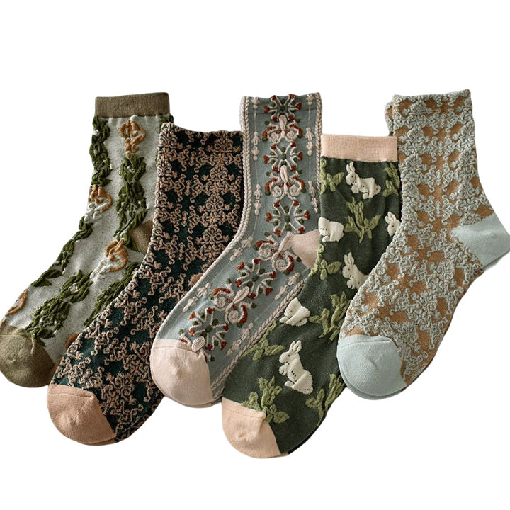 Skanto | Kvinne Floral Bomull SOKKER