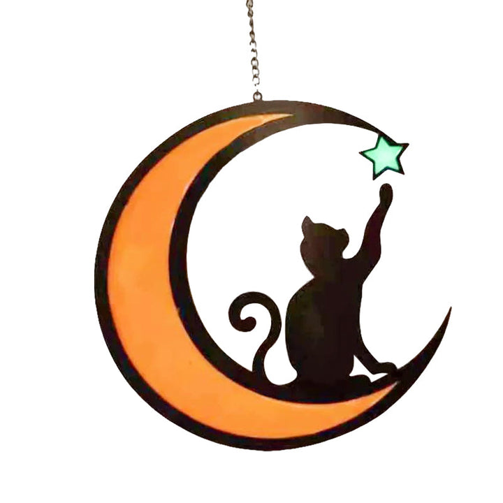 Skanto | Moon Cat Dekorasjon Anheng laget av Akryl