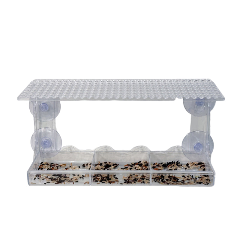 Skanto | Utendørs Clear-Window-Suction-Cup-Fuglekasse
