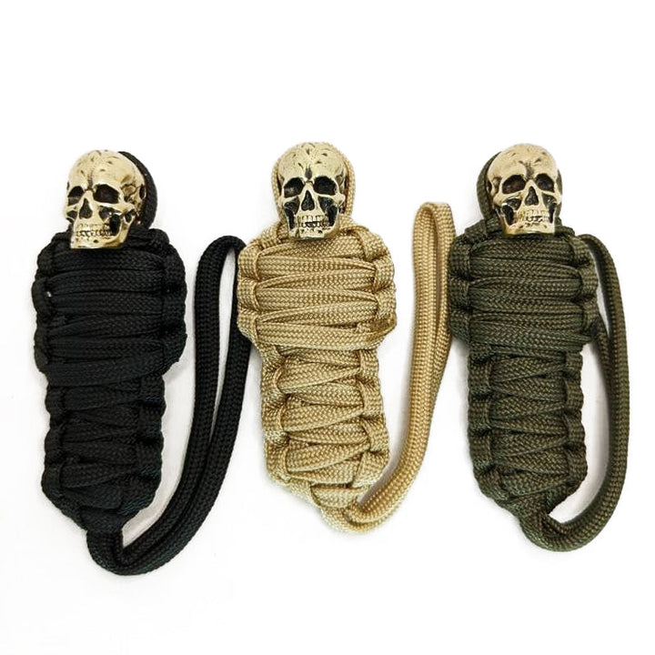 Skanto | Paracord nøkkelring mumie messing hodeskalle