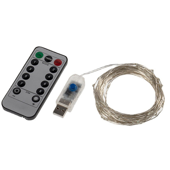 Skanto | Jule USB fjernkontroll kobbertråd lyssnor