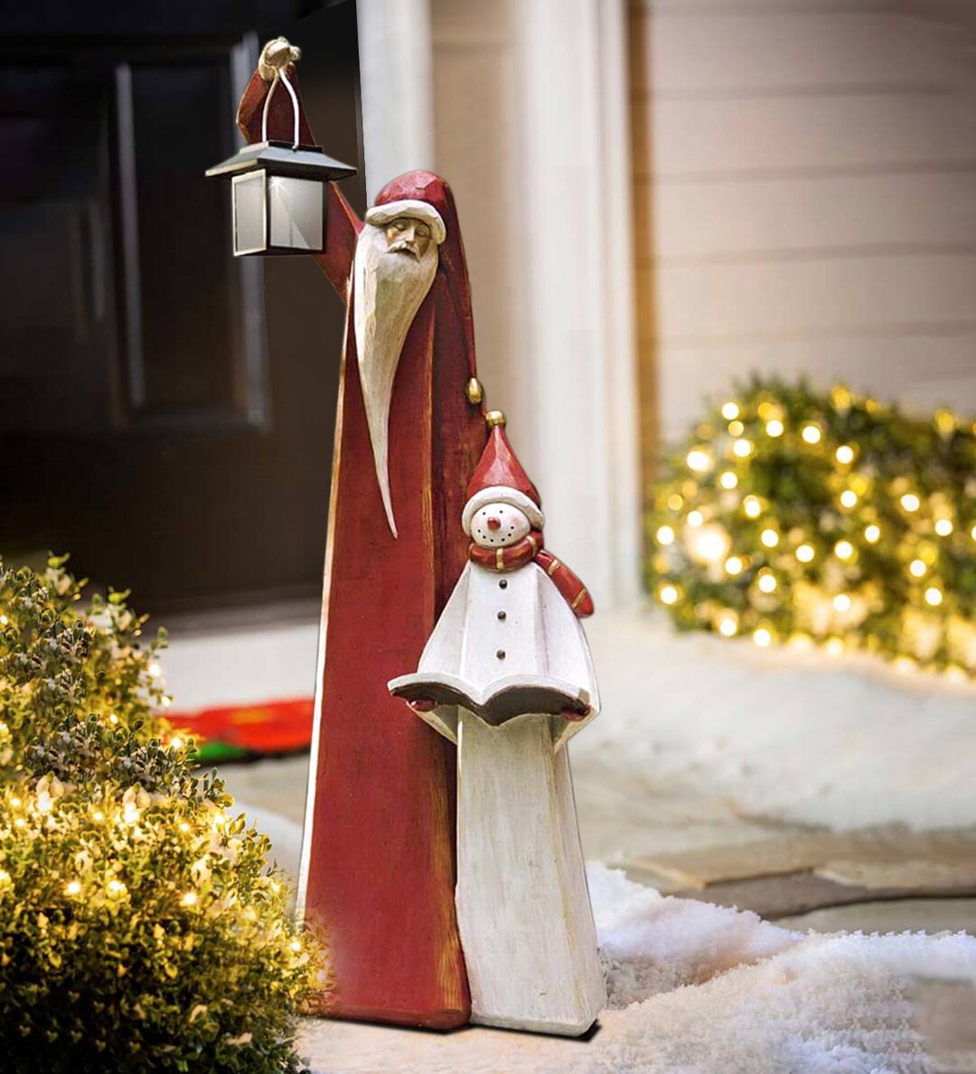 Skanto | Santa Og Snømann Skulptur