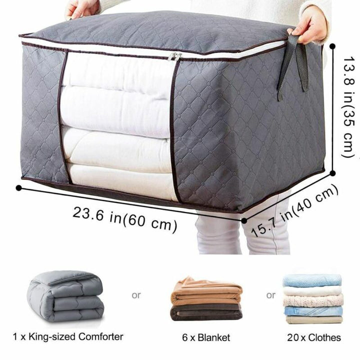 Skanto | Klær Quilt Teppe Oppbevaringsbag Stoff Hjem Organisator Boks Poser Glidelås