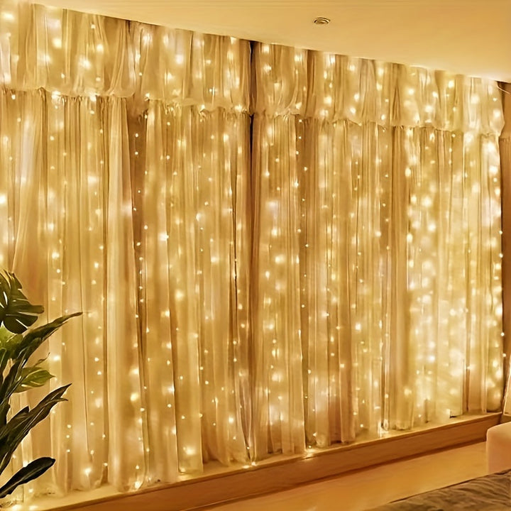 Skanto | Fairy Lights Curtain Varm Hvit LED USB Sett