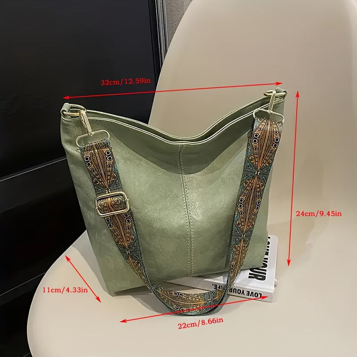 Skanto | CityPure PU Messengerbag – Hvit Urban Skulderveske med Glidelås