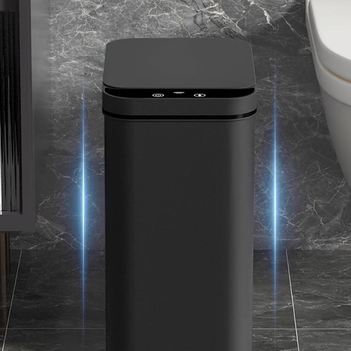 Skanto | Sett med 2 Smarte Sensor Søppelbøtter - Berøringsfrie og Kompakte (Svart)