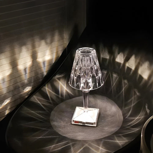 Diamond Glow – Trådløs USB-nattlampe med krystallglans