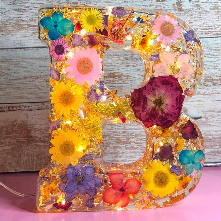 Skanto | Tørkede Blomster Bokstaver Nattlys