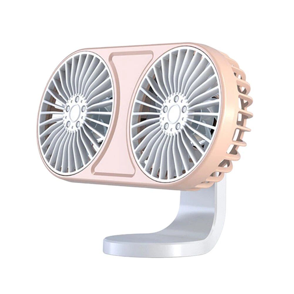 360° Roterende Dual-Head USB Bilvifte med Ambient Belysning | Skanto