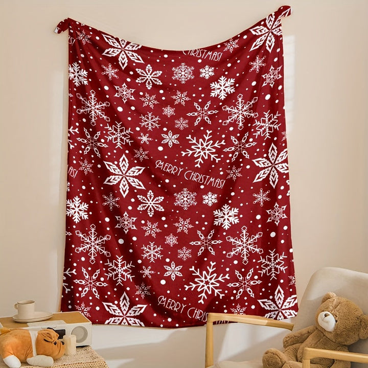 FestiveSnuggle - Luksus Jule Fleece Teppe for Høytiden Skanto