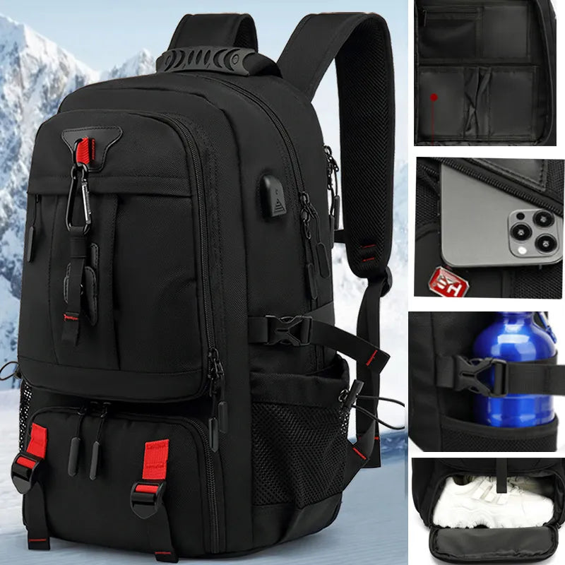 Skanto | Ryggsekk med USB-tilkobling og stor kapasitet (50-80L) - UrbanTrail