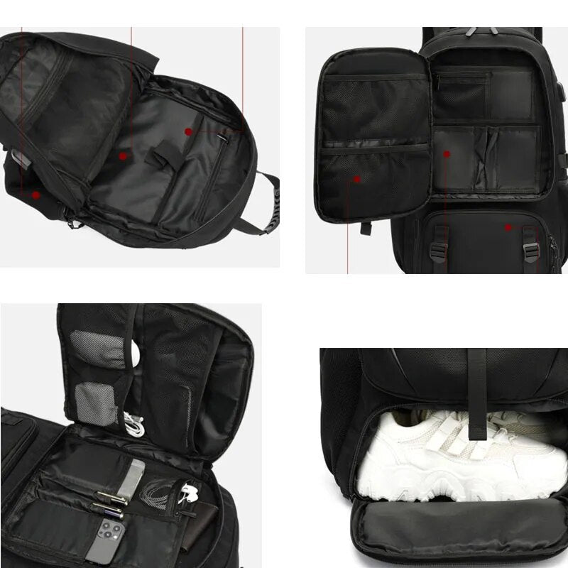 Skanto | Ryggsekk med USB-tilkobling og stor kapasitet (50-80L) - UrbanTrail