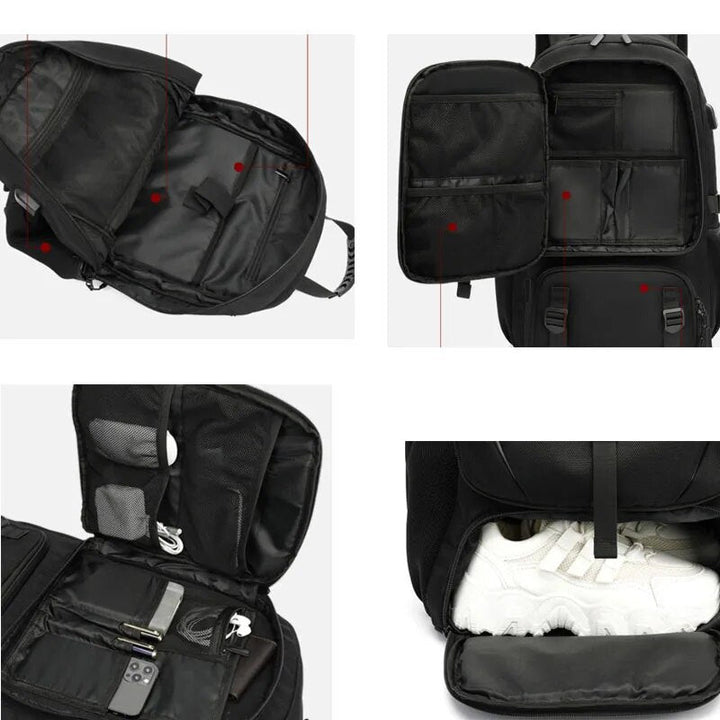 Skanto | Ryggsekk med USB-tilkobling og stor kapasitet (50-80L) - UrbanTrail