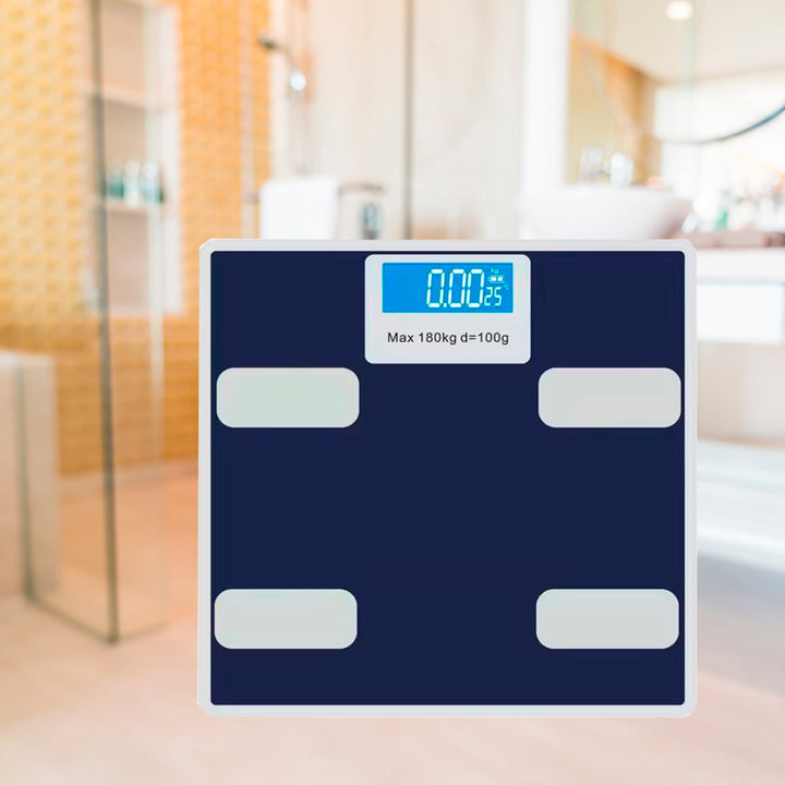 Personlig vekt (180 kg) med herdet glassplattform | Skanto