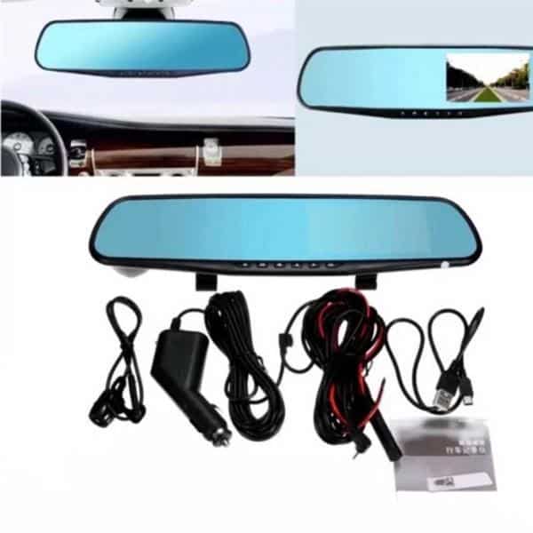 Dashcam speil med front/bak kamera (Full HD og nattsyn) | Skanto