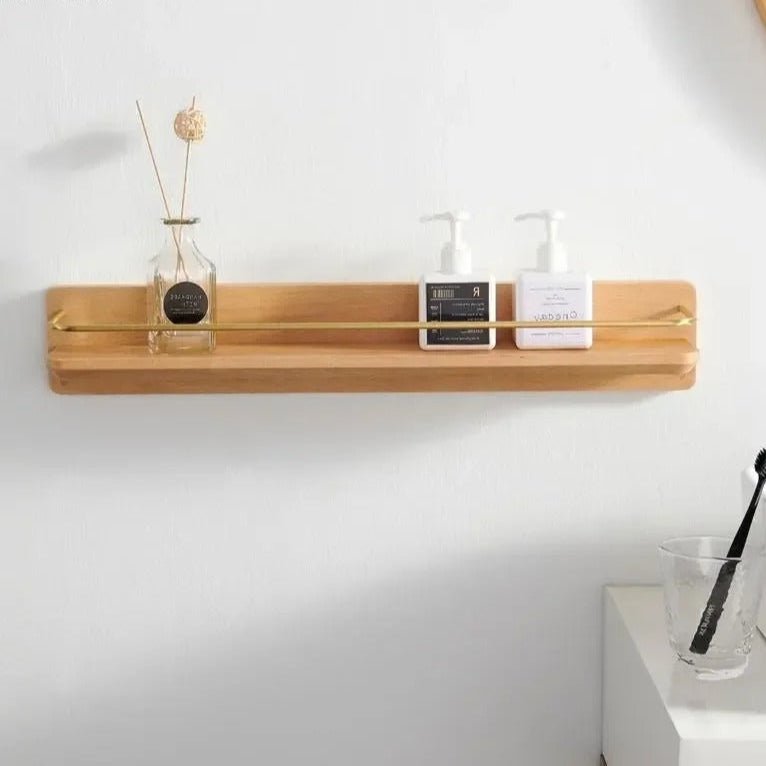 Skanto | BAMBOORA – Bambus Vegghengt Kleshenger med Hylle for Smart Oppbevaring