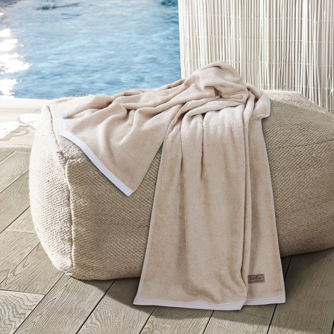 Skanto | Bambora Plush Bad håndkle | Ekstra myk bambus stoff for spa, treningssenter og hjemmebruk