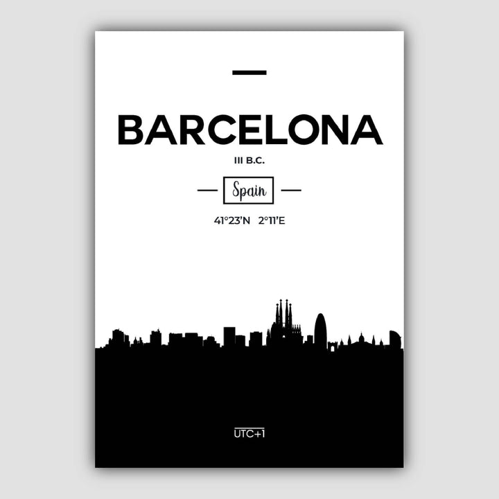 Barcelona, Spania – Skyline – Byutsikt (utskriftsversjon)