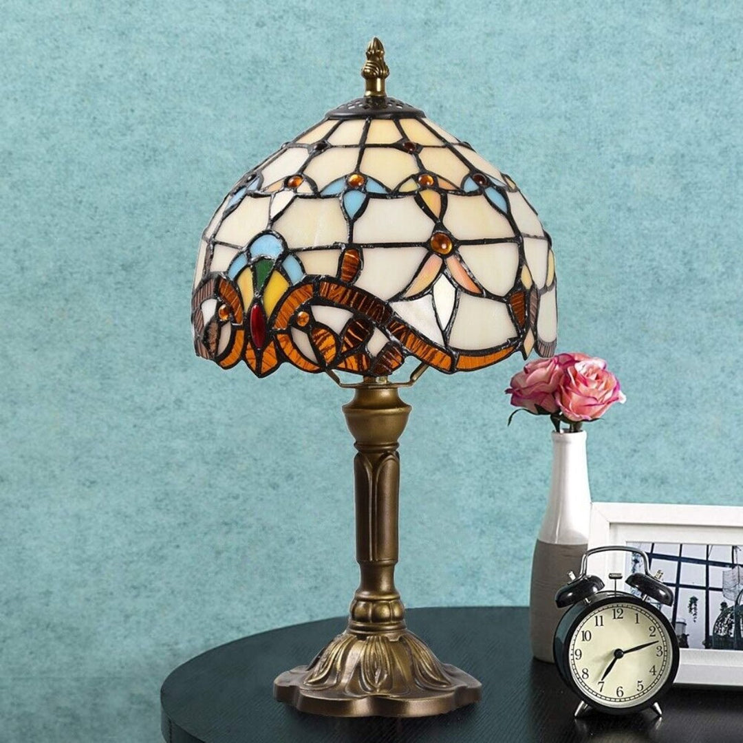 Skanto | Antikk Farget Glasslampe