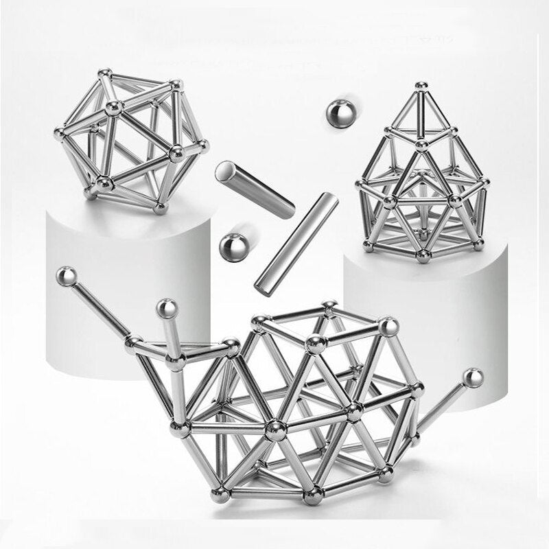Skanto | Magnetiske Staver - Kreativt Byggespill - Barn