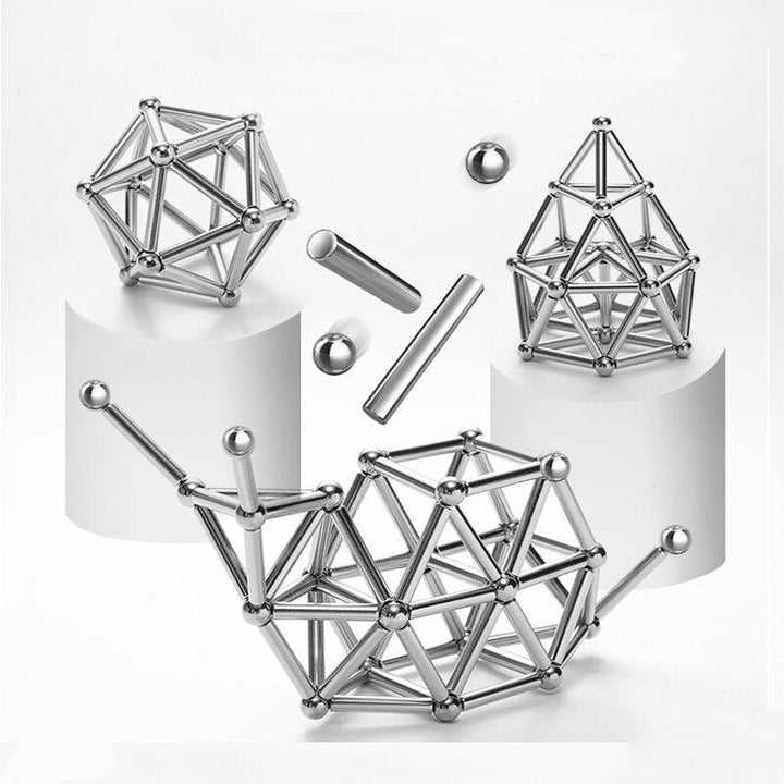 Skanto | Magnetiske Staver - Kreativt Byggespill - Barn