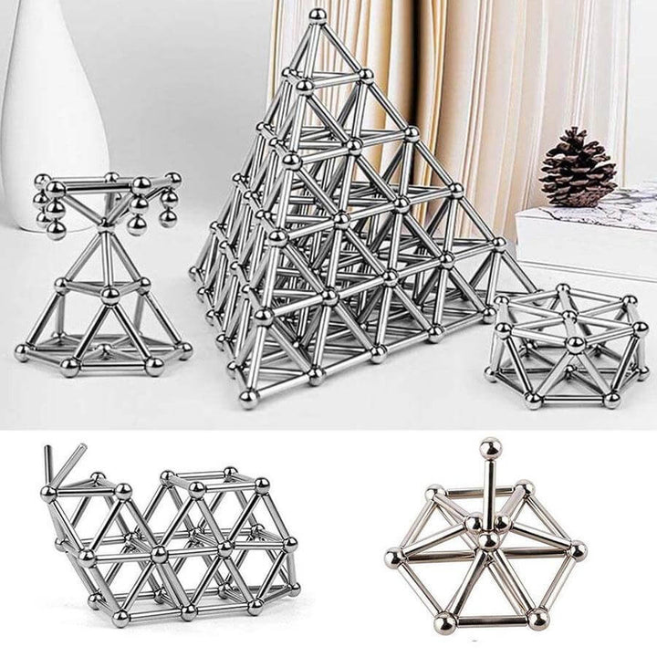 Skanto | Magnetiske Staver - Kreativt Byggespill - Barn