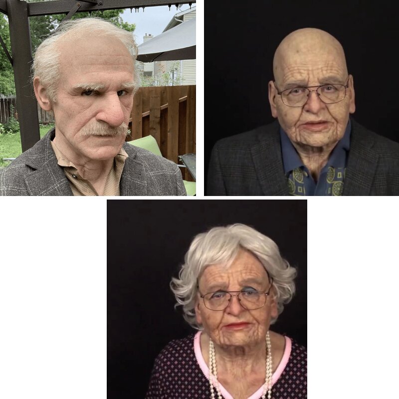 Creepy Old Man Maske – Realistisk Lateks Halloween Maske for Voksne | Skanto