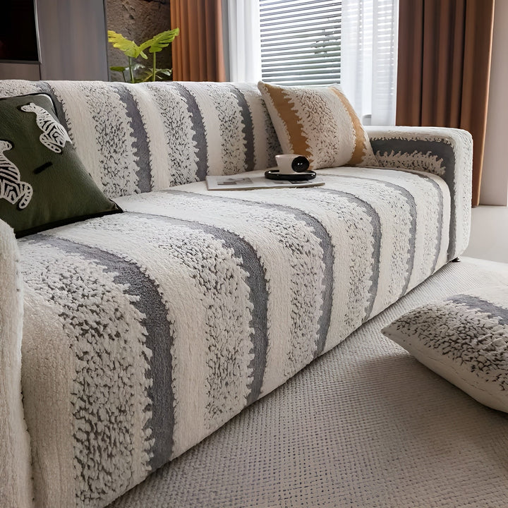 Plush sofa cover (2 pieces) – Myk, varm og dekorativ | Beskytter sofaen din på en stilfull måte | Skanto