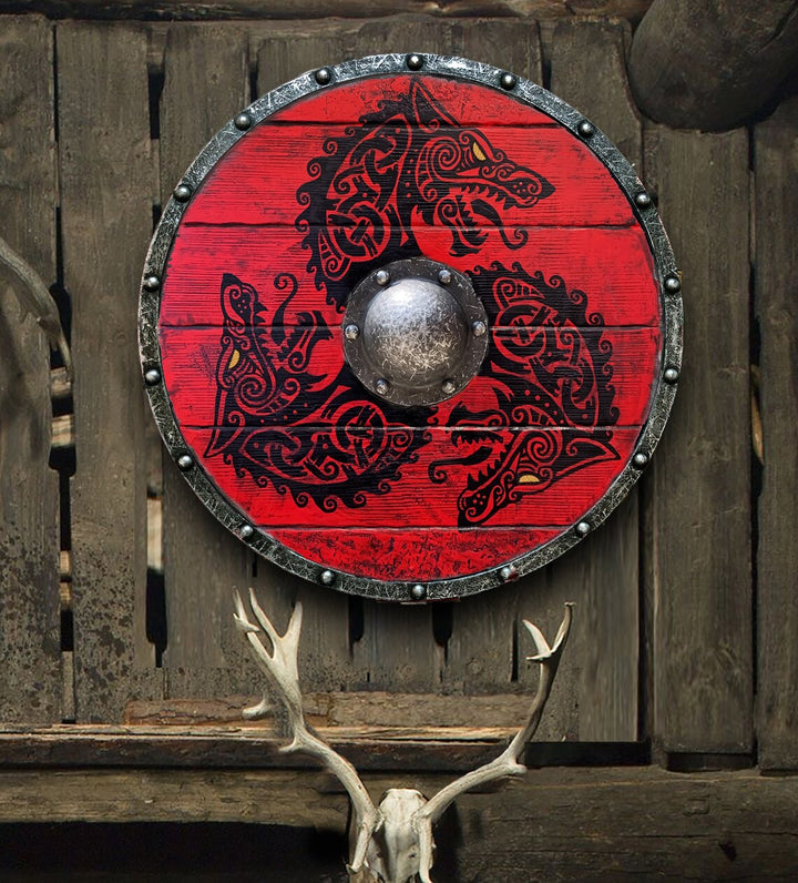 Skanto | Eivor Valhalla Raven Kamp Skadet Viking Tre Skjold 30CM